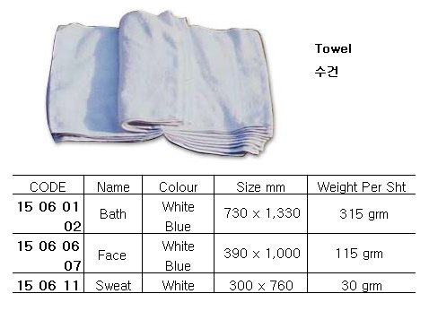 Cloth / Linen Products  150607  FACE TOWEL, COTTON 390 x1000 MM BLUE