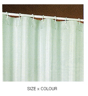Cloth / Linen Products  150714  SHOWER CURTAIN VINYL, (NEED SIZE, COLOR )