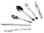 Tableware / Galley Utensils  170102  DINNER FORK, 18-CHROME S.STEEL ENGRAVED HANDLE 210 MM