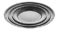 Tableware / Galley Utensils  170816  DISH ROUND ST. STEEL 165 MM DIAM