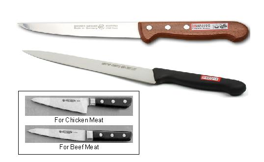 Tableware / Galley Utensils  172314  BONING KNIFE, FOR CHICKEN, CARBON STEEL BLADE 170 MM