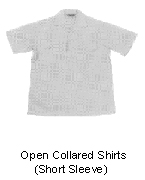 Welfare Items  112001  SHIRT OPEN COLLARED WHITE SHORT SLEEVES SIZE-M