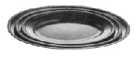 Tableware / Galley Utensils  170807  DISH OVAL ST. STEEL 460 x 310 MM